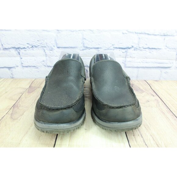 LL Bean All Week Slipper Mocs Shearling Lined Black Leather Size 11 M - Picture 3 of 9